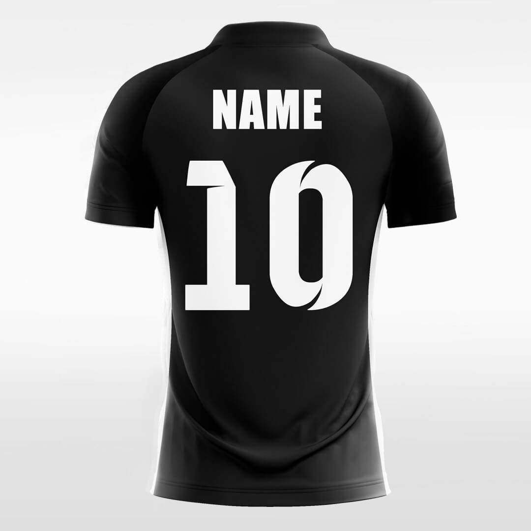 Black short sleeve soccer jersey