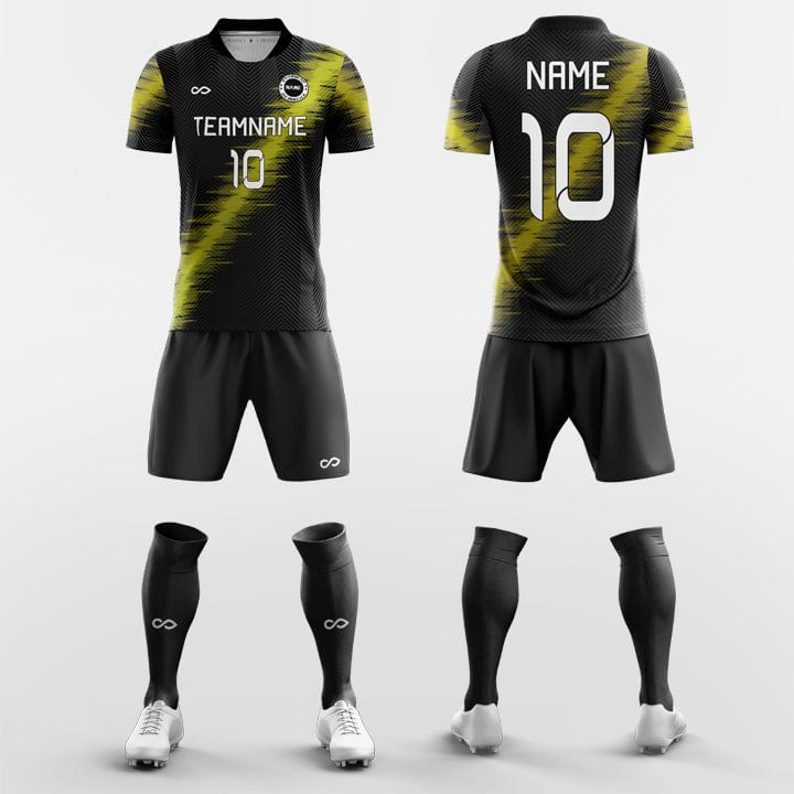 黒のサッカージャージキット