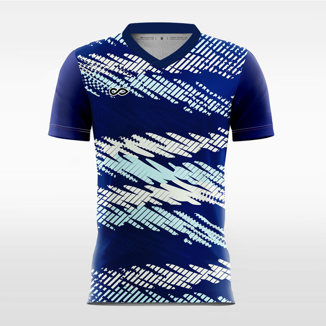 青いサッカージャージ