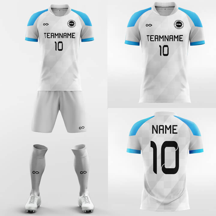 青いサッカージャージ