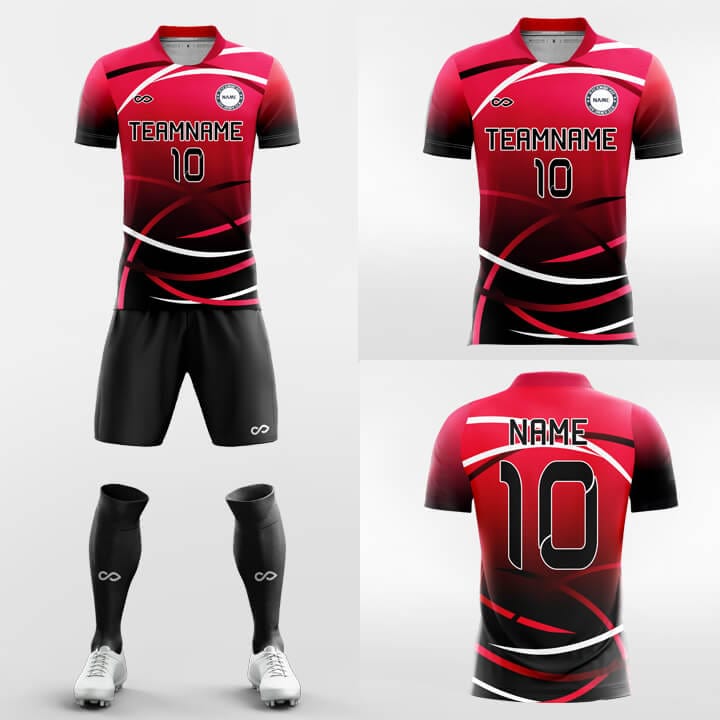 サークルストライプ サッカージャージ