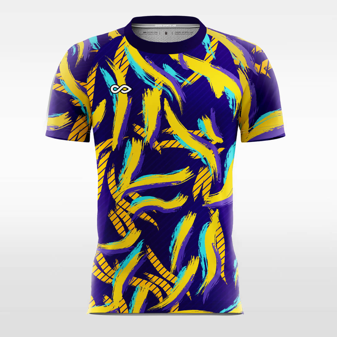 dark blue custom soccer jersey