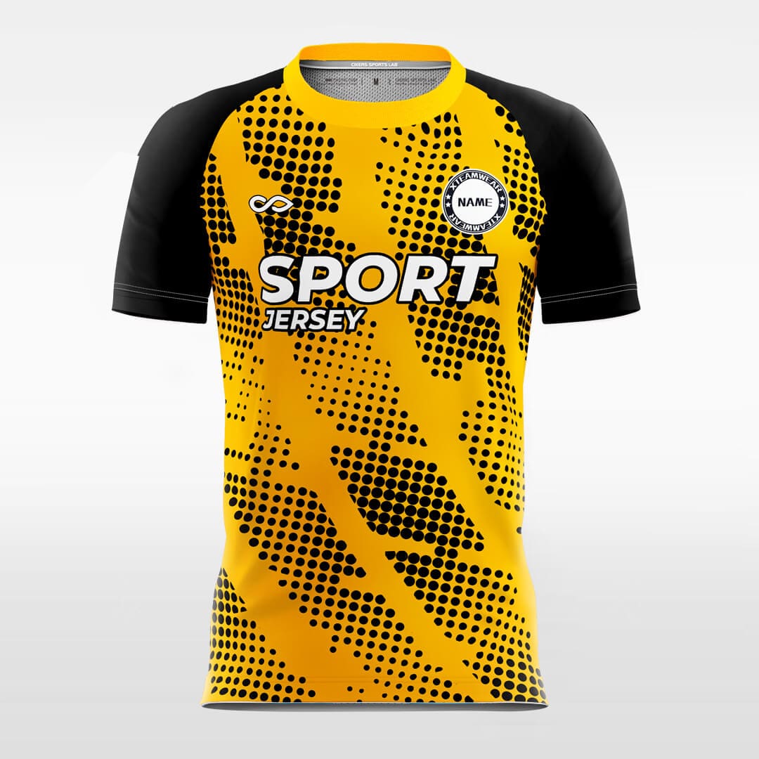 oblique dalamatian print soccer jersey