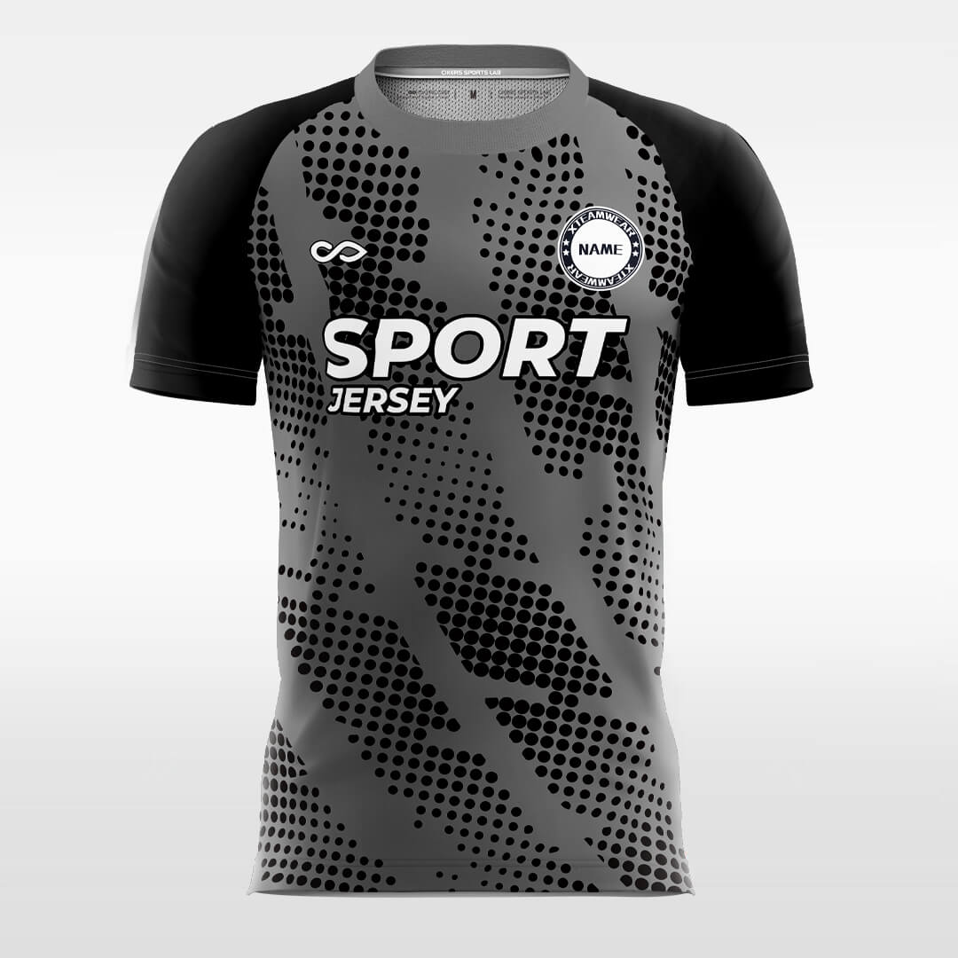 oblique dalamatian print soccer jersey