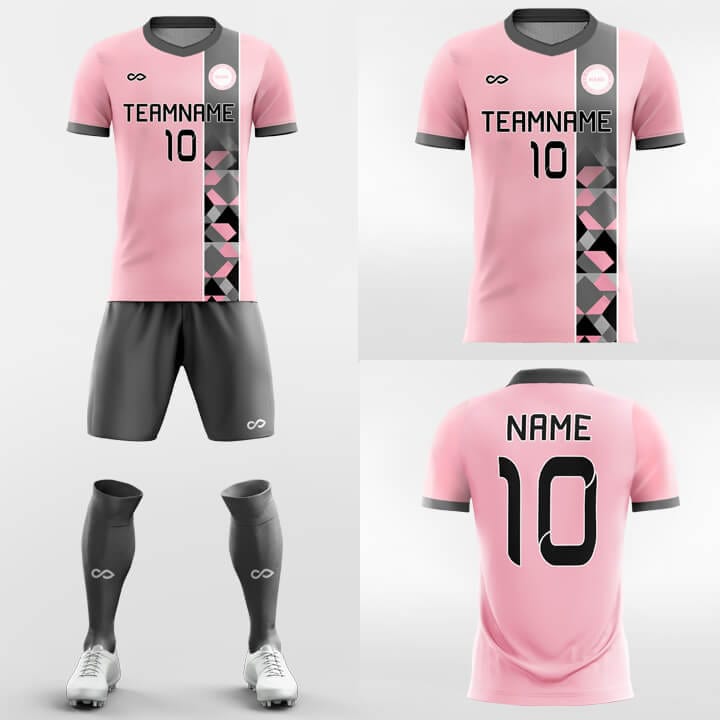 ピンクのサッカージャージ