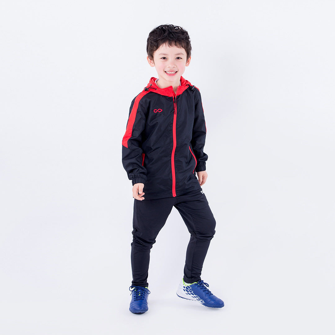 Kids Waterproof Hooded Black Rain Jacket 13038