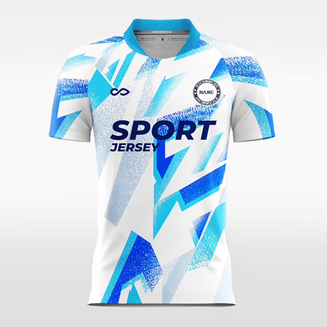 blue short sleeve jersey