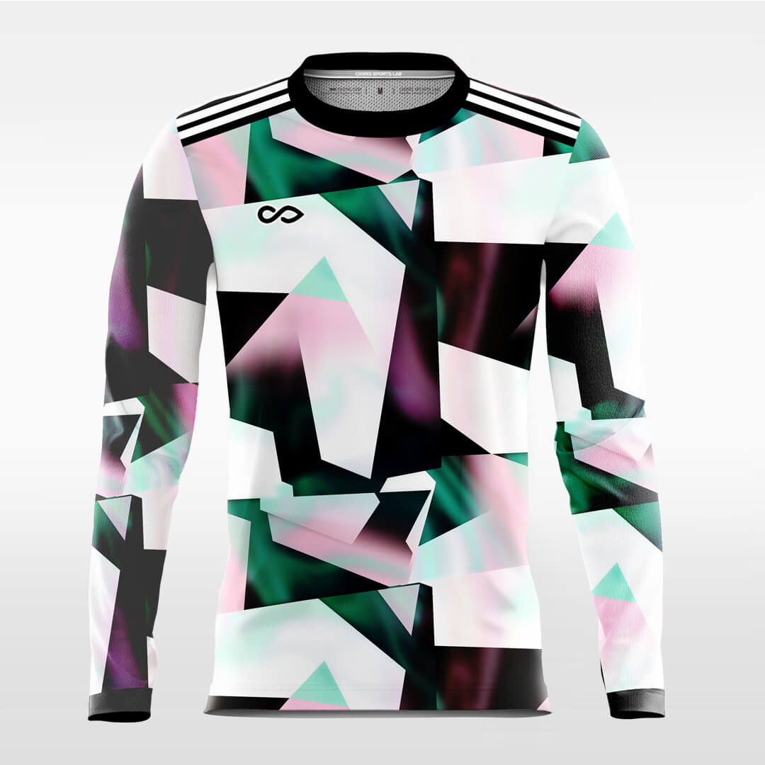ピンクのロングスリーブサッカージャージ