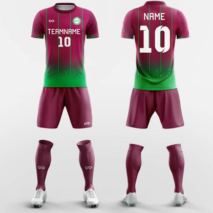 ピンクのバラのサッカージャージ