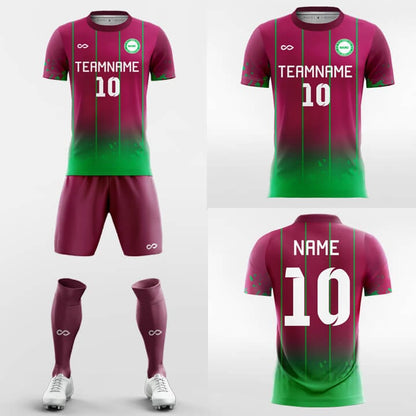 直線模様のサッカージャージ