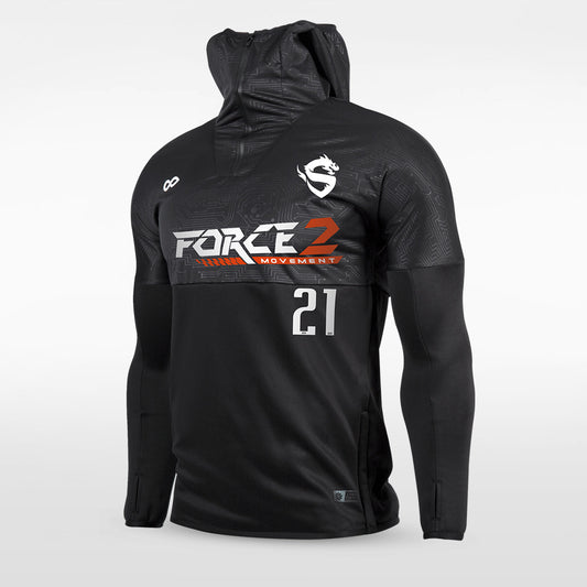 AI - Customized Sharkskin 1/4 Zip with Hoodie 16143