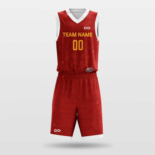 auspicious- sublimated basketball jersey set BK003