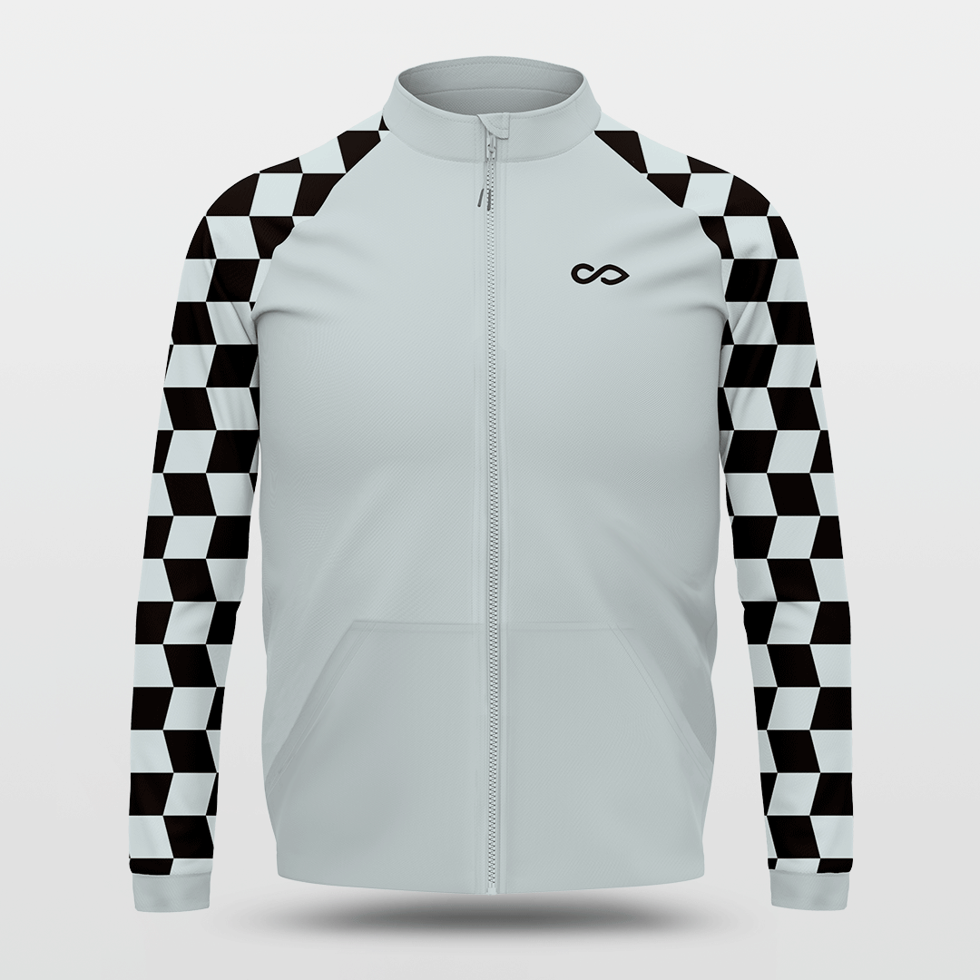 Checkerboard - Customized Stand Collar leisure Jacket NBK053